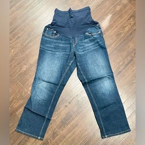 Indigo Blue Straight Leg Maternity Jeans